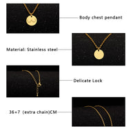 Rose Disc Boobs Necklace