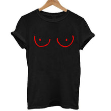 Load image into Gallery viewer, BOOBIES Print Short Sleeve T-shirt
