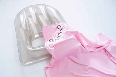 inflatable breast support pillow and rose microfibre towel